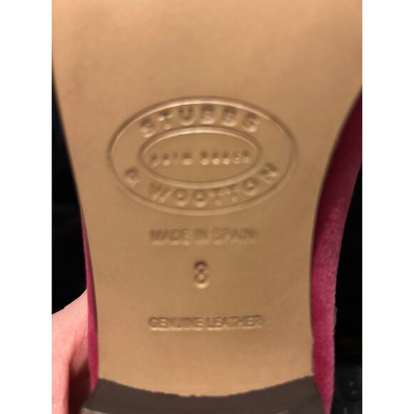 LoveShackFancy Stubbs Wootton Pink Velvet Rose Bow Embroidered Slippers Sz 8 - Picture 13 of 13